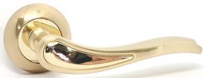 Ручка дверна KEDR R10-064 SB PB (матове золото/золото)